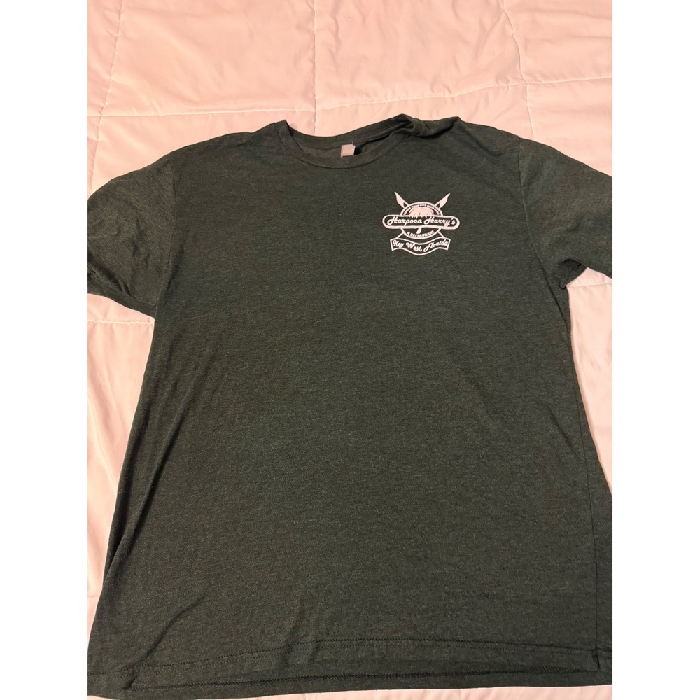Next Level Harpoon Harrys Key West Florida T-Shirt Mens XL Green Parrot Graphic